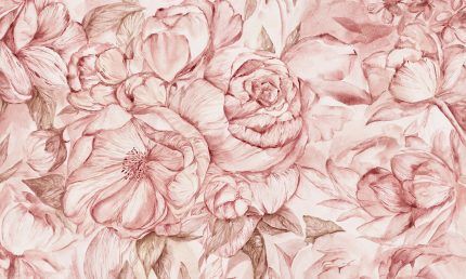 Fototapet WallArt flori abstracte - Brassica Pink