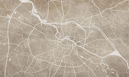 Fototapet WallArt harta - Breslau Beige