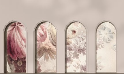 Fototapet WallArt arcade abstract - Libra Beige Harmony