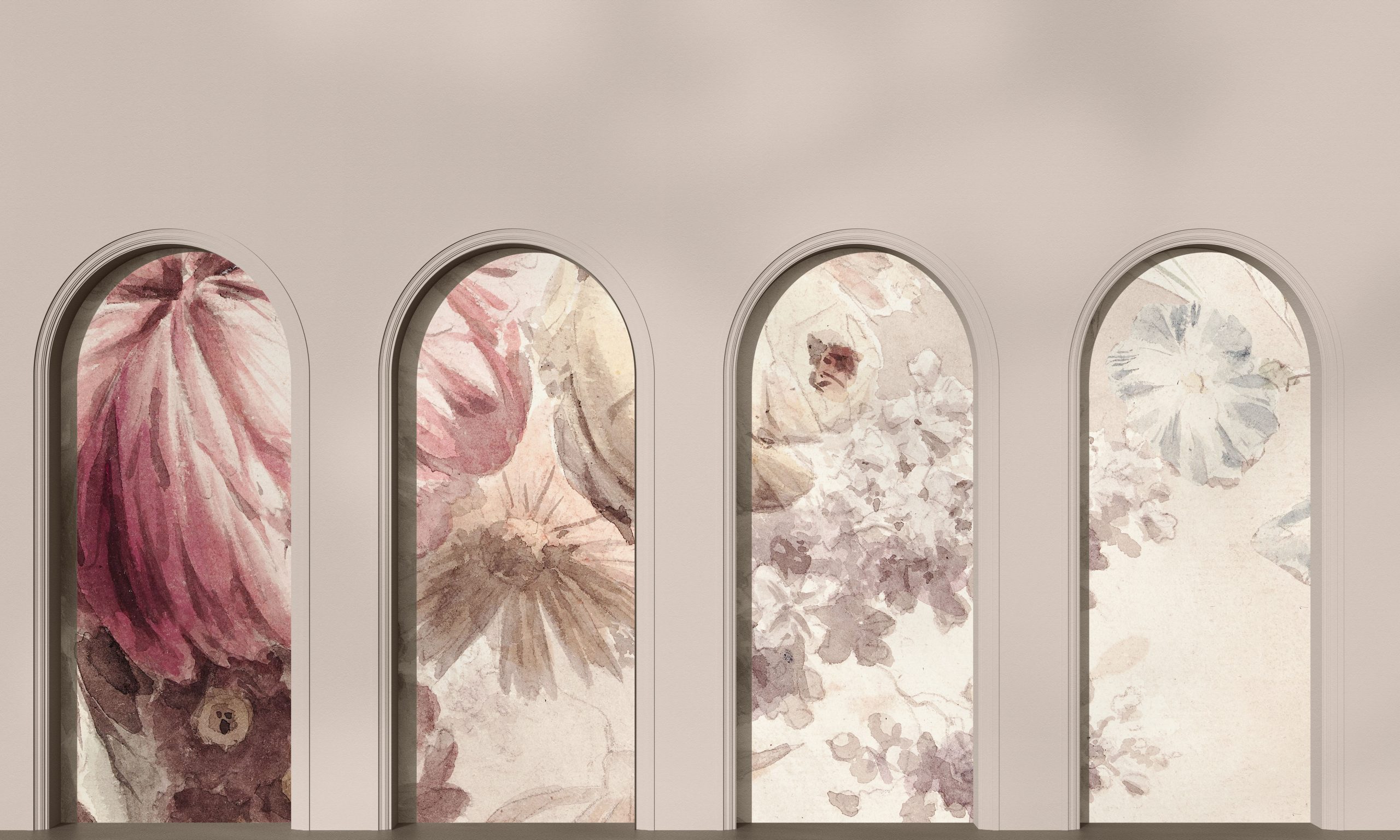Libra Beige Harmony Earth_textura_5000x3000 Fototapet WallArt arcade abstract - Libra Beige Harmony - imagine 1