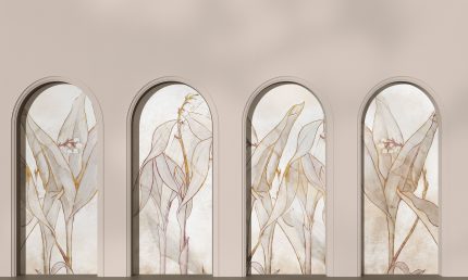 Fototapet WallArt arcade abstract - Libra Beige Lirio