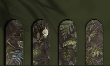 Fototapet WallArt arcade natura - Libra Olive Calla