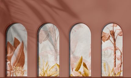 Fototapet WallArt arcade plante - Libra Rainforest Rust