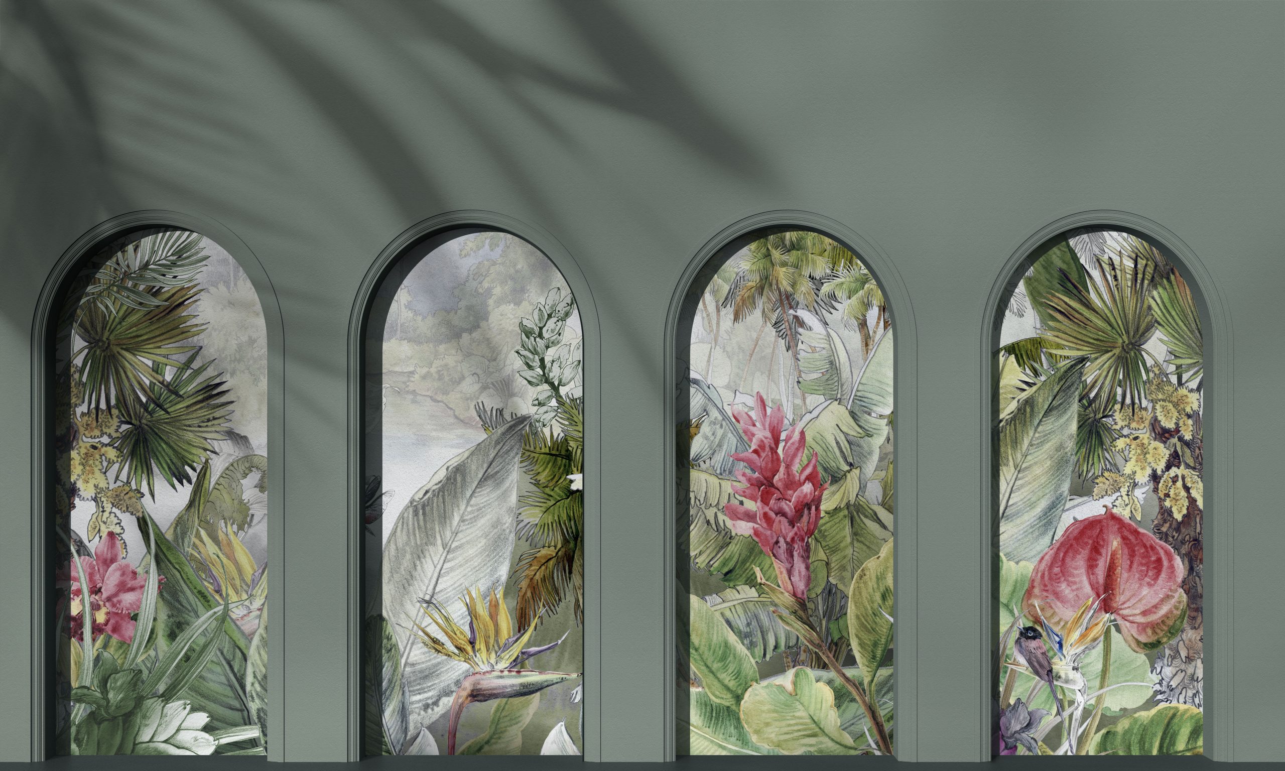 Libra Sage Wonderland_textura_5000x3000 Fototapet WallArt arcade plante - Libra Sage Wonderland - imagine 1