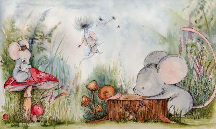 Fototapet WallArt copii toddler - Mice Adventure