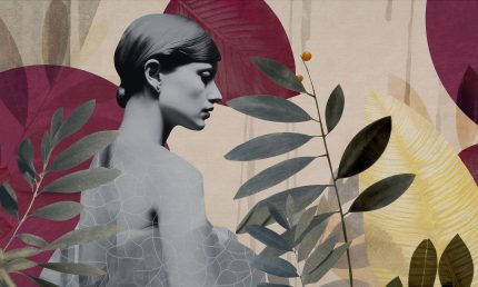 Fototapet WallArt abstract - Onna Burgundy
