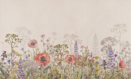 Fototapet WallArt flori de camp pastel - Primavera