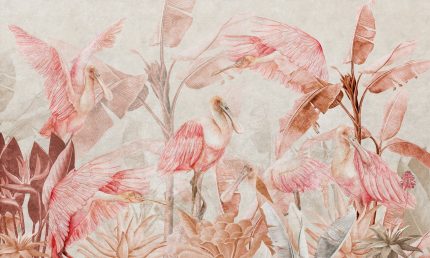 Fototapet WallArt lopatar - Rainforest Ajaja Rosso