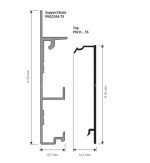 Profil plinta aluminiu PKCHBS 55 pentru gips carton - imagine 2