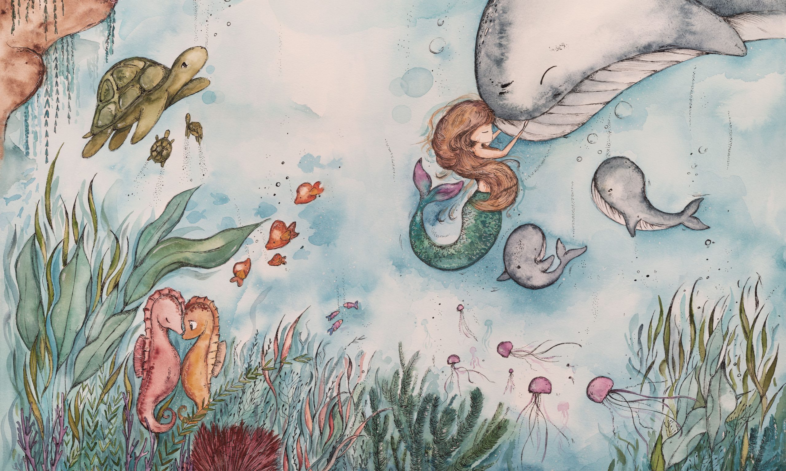 Sea Child 500x300cm Fototapet WallArt copii toddler - Sea Child - imagine 1