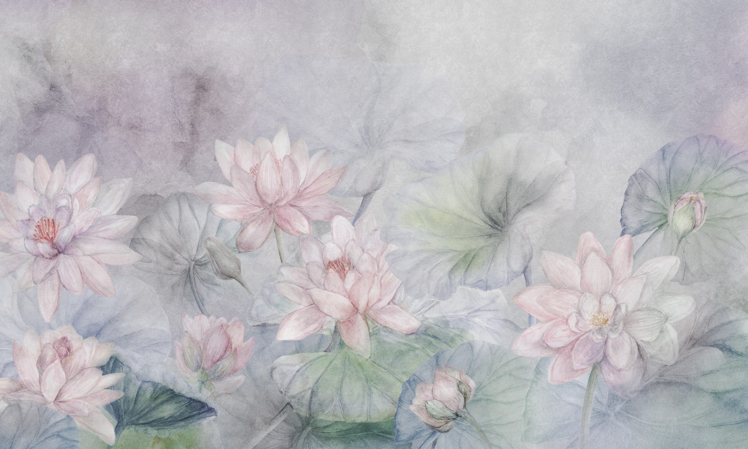 Summer 500x300cm Fototapet WallArt flori pastel - Summer - imagine 1