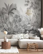 Fototapet Jungla incalcita - BW black and white - imagine 4