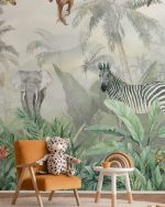 Fototapet Prietenii Junglei cu fundal de jungla - imagine 4
