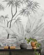 Fototapet Jungla incalcita - BW black and white - imagine 2