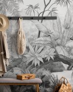 Fototapet Jungla incalcita - BW black and white - imagine 3