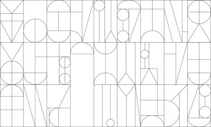 Fototapet Forme geometrice abstracte - Alb și negru