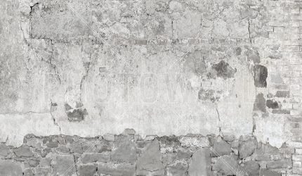 Fototapet Zid de piatră crăpată - Gri