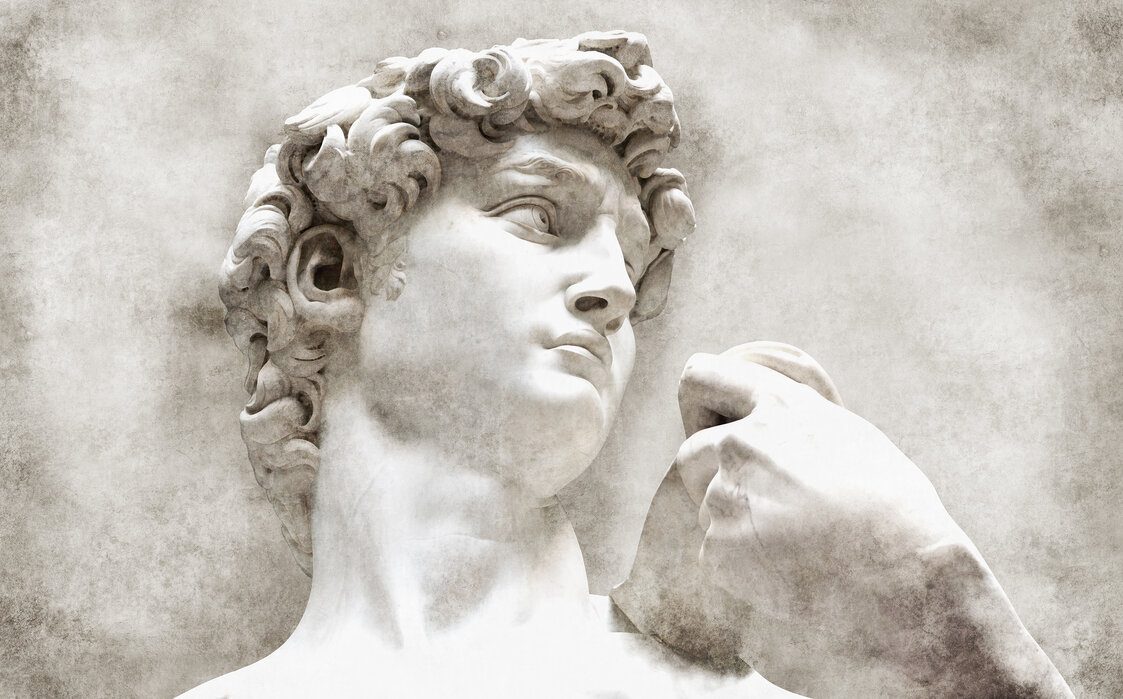 david-statue-by-michelangelo Fototapet Statuia lui David de Michelangelo - imagine 1
