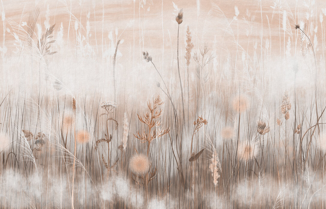 grassy-sepia Fototapet Ierburi - Sepia - imagine 1