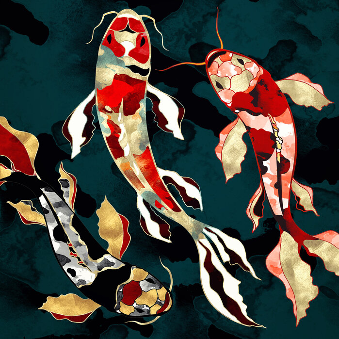 metallic-koi Fototapet Koi Metalic - imagine 1