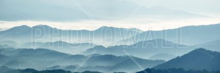 Fototapet Munți Cețoși