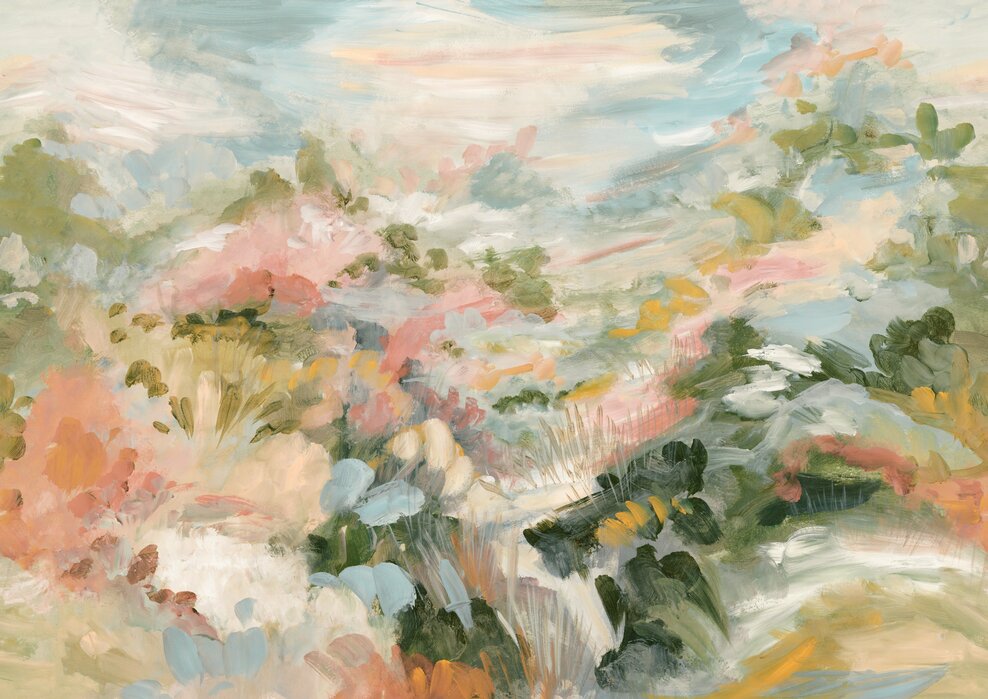 painted-verdure Fototapet Verde Pictat - imagine 1
