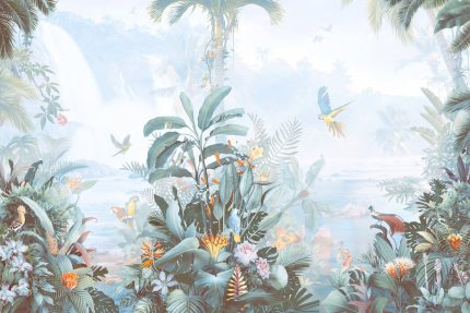 Fototapet Colaj Retro - Pop Tropical