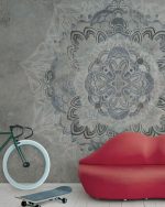 Fototapet Mandala pe beton - imagine 2