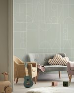 Fototapet Forme geometrice abstracte - Verde - imagine 5