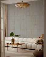 Fototapet Forme geometrice abstracte - Maro pe gri - imagine 4