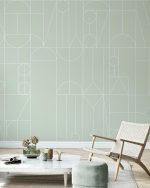 Fototapet Forme geometrice abstracte - Verde - imagine 2