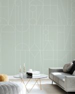 Fototapet Forme geometrice abstracte - Verde - imagine 3