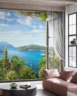 Fototapet Vedere spre golf de la fereastră - imagine 2