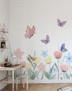 Fototapet Flori și fluturi - imagine 2