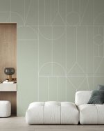 Fototapet Forme geometrice abstracte - Verde - imagine 4