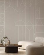 Fototapet Forme geometrice abstracte - Bej - imagine 3