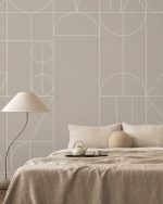 Fototapet Forme geometrice abstracte - Bej - imagine 4