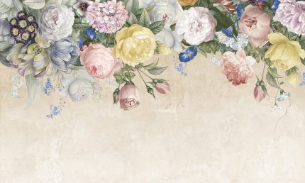Fototapet Perete de flori