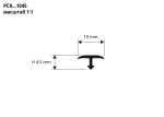 Profil de trecere decorativ tip T aluminiu polisat PCRBC 1045 - imagine 2