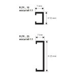 Profil de trecere Progress decorativ tip U aluminiu polisat, bronz PLTPBR 10 - imagine 3
