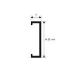 Profil in forma de "U" Progress PLTPBS 25 aluminiu polisat - imagine 2