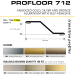 Profil de trecere intre 2 suprafete cu diferenta de nivel culoare bronz PFRAB 7129AS aluminiu - imagine 2