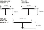 Profil de trecere in forma de "T" Progress PCRA28W 149 - imagine 2