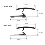 Profil de trecere intre mocheta si parchet/gresie Progress PMGAA 813F - perforat pentru infiletare - imagine 2